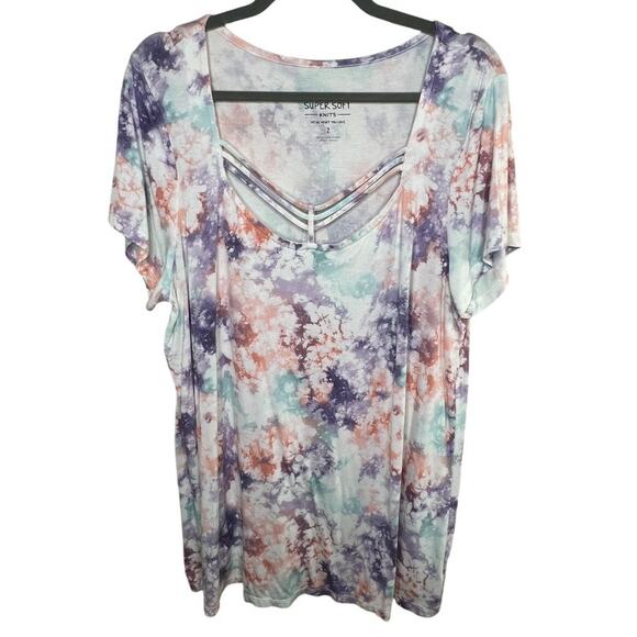 Torrid Super Soft Knit Tie Dye Tee Size 2 - Picture 1 of 5